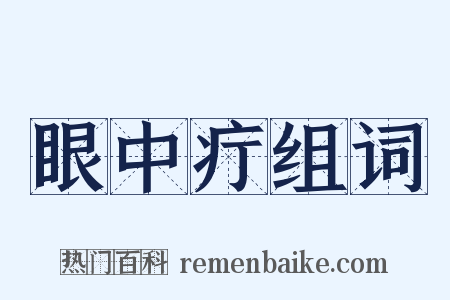 眼中疔组词是什么意思的图片